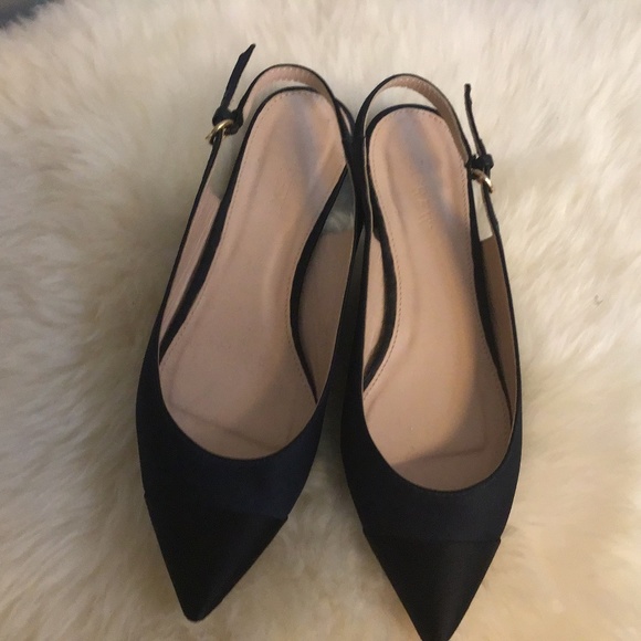 NEW J Crew dressy flat satin slingback size 6.5 - Picture 1 of 4